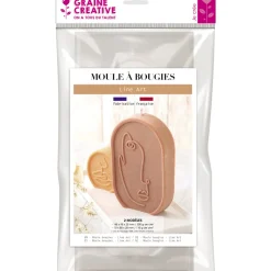 GRAINE CRÉATIVE - Moule thermoformé Line art pour fabrication DIY de bougies tendances