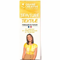 GRAINE CRÉATIVE - Peinture pour textile 100 ml effet tie and die - jaune