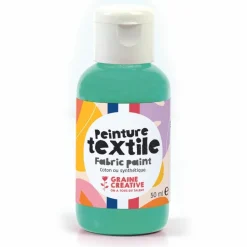 GRAINE CRÉATIVE - Peinture pour textile 50 ml - bleu turquoise