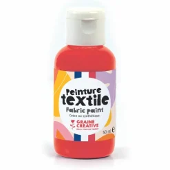 GRAINE CRÉATIVE - Peinture pour textile 50 ml - rouge