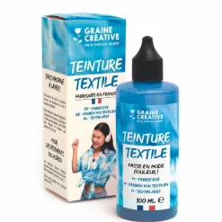 GRAINE CRÉATIVE - Peinture pour textile 100 ml effet tie and die - ultramarine