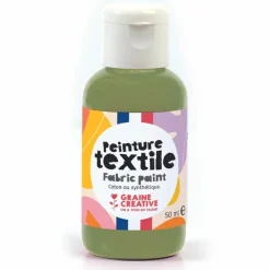 GRAINE CRÉATIVE - Peinture pour textile 50 ml - vert kaki