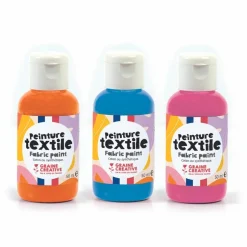 GRAINE CRÉATIVE - Peinture pour textile 50 ml - orange fluo