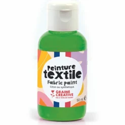 GRAINE CRÉATIVE - Peinture pour textile 50 ml - vert