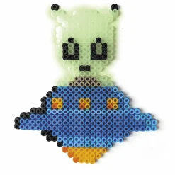 GRAINE CRÉATIVE - Perles à repasser - perlou martien phosphorescent