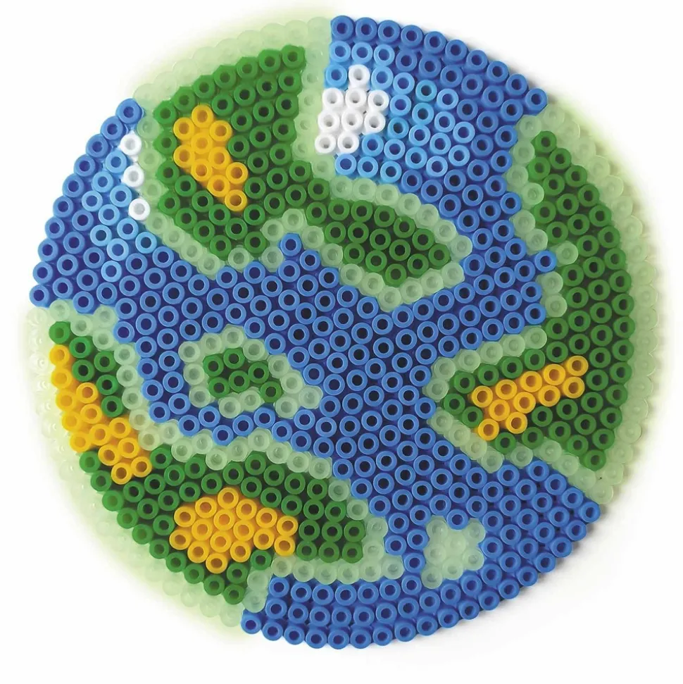 GRAINE CRÉATIVE - Perles à repasser - perlou martien phosphorescent