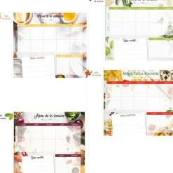 GRAINE CRÉATIVE - Planning magnétique mes menus et ma liste de course