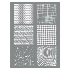 GRAINE CRÉATIVE - Pochoir pour pâte polymère 11,4 x 15,3 cm - matière