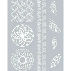 GRAINE CRÉATIVE - Pochoir pâte polymère attrape-rêves 11,4 x 15,3 cm