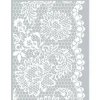 GRAINE CRÉATIVE - Pochoir pâte polymère dentelle florale 11,4 x 15,3 cm