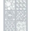 GRAINE CRÉATIVE - Pochoir pâte polymère tropical 11,4 x 15,3 cm