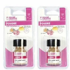 GRAINE CRÉATIVE - Poudre effet métallique doré pour pâte polymère 16 g