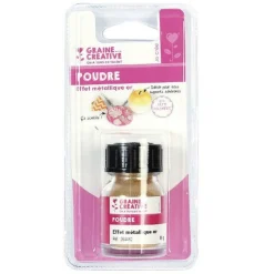 GRAINE CRÉATIVE - Poudre effet métallique or pour pâte polymère - 8 g