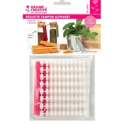 GRAINE CRÉATIVE - Réglette tampon alphabet pour pâte polymère