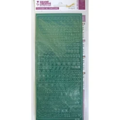 GRAINE CRÉATIVE - Stickers alphabet peel off's vert 10,5 x 23,2 cm