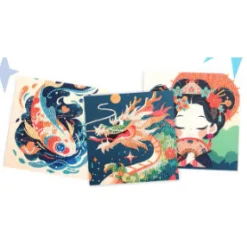 GRAINE CREATIVE - 3 cartes a strasser - japon