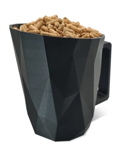 GRANULEBOX - Pelle à granulés de bois noire avec tamis