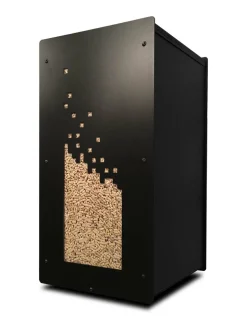 GRANULEBOX - Rangement à granulés de bois 55Kg numérik noir