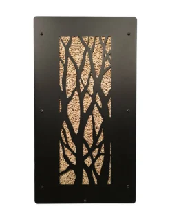 GRANULEBOX - Rangement à granulés de bois 55Kg avec accessoires modèle arbre noir