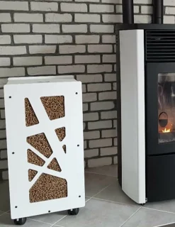 GRANULEBOX - Stockage de granulés de bois 55Kg blanc Archi