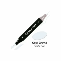 GRAPH'IT - Marqueur graph'it à double pointe - gris froid 2