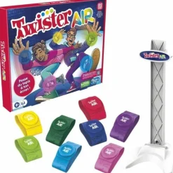 HASBRO GAMING - Twister air, jeu twister avec appli ra, se connecte aux smartphones et tablette
