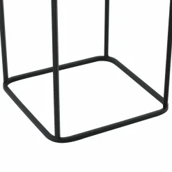 HELLOSHOP26 - Lot de 2 supports de plante set cache-pot pot de fleur bac à fleurs vase métal tailles différentes noir doré