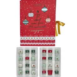 HOME DECO FACTORY - Bougie parfumée, calendrier de l'Avent pour Noël - x24 cases
