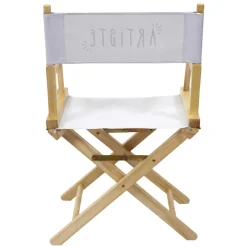 HOME DECO FACTORY - Chaise de directeur artistique en bois et tissu