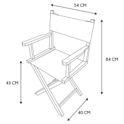 HOME DECO FACTORY - Chaise de directeur artistique en bois et tissu