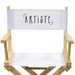 HOME DECO FACTORY - Chaise de directeur artistique en bois et tissu