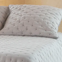 HOME MAISON - Home maison - couvre-lit et taies d'oreiller brodé motif croix