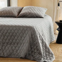 HOME MAISON - Home maison - couvre-lit et taies d'oreiller en velours matelassé