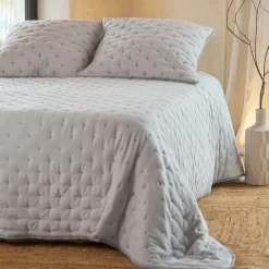 HOME MAISON - Home maison - couvre-lit et taies d'oreiller brodé motif croix