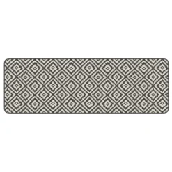 IDMARKET - Tapis intérieur d'entrée et de couloir caraiba gris et blanc 60 x 180 cm