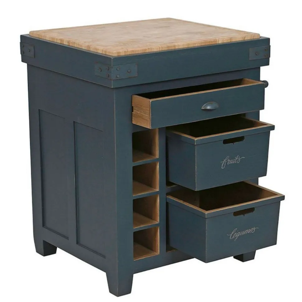 INTERIOR'S - Billot bois bleu - brocante interior's