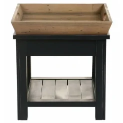 INTERIOR'S - Bout de canapé 1 tiroir bois bleu - rivages interior's