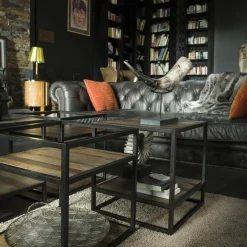 INTERIOR'S - Bout de canapé bois marron - manufacture interior's