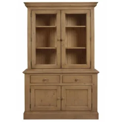 INTERIOR'S - Buffet 2 portes vitrées moulurées bois marron - natural interior's