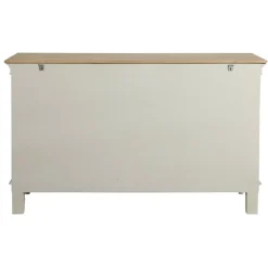 INTERIOR'S - Buffet bas 2 portes 6 tiroirs mdf blanc - romance interior's