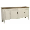 INTERIOR'S - Buffet bas 4 portes 1 tiroir bois blanc - manoir interior's