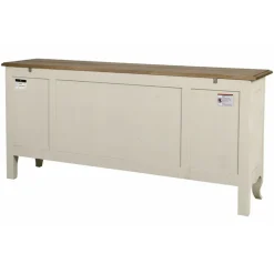 INTERIOR'S - Buffet bas 4 portes 1 tiroir bois blanc - manoir interior's