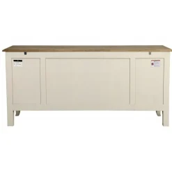 INTERIOR'S - Buffet bas 4 portes 1 tiroir bois blanc - manoir interior's