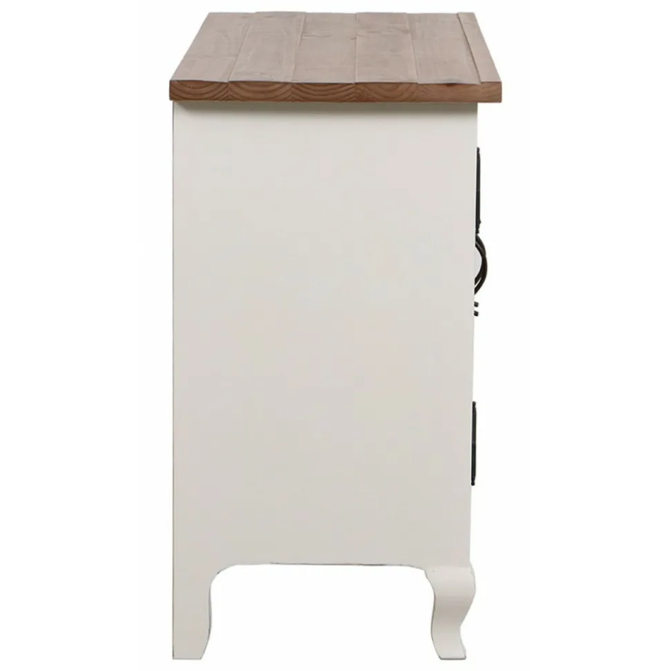 INTERIOR'S - Buffet bas 2 portes bois blanc - provence interior's