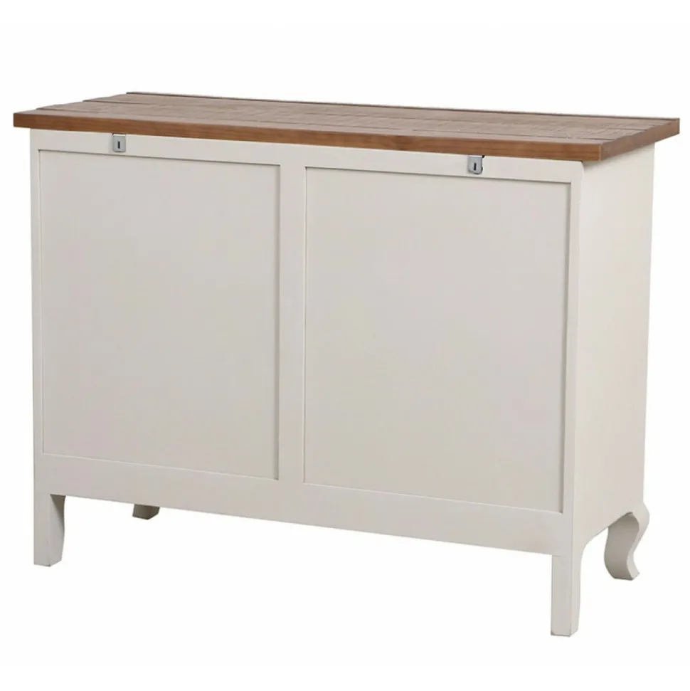 INTERIOR'S - Buffet bas 2 portes bois blanc - provence interior's