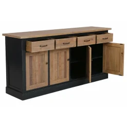 INTERIOR'S - Buffet bas 4 portes bois bleu - rivages interior's