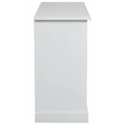 INTERIOR'S - Buffet bas 2 portes 4 tiroirs supérieurs mdf blanc - rhode island interior's