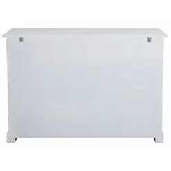 INTERIOR'S - Buffet bas 2 portes 4 tiroirs supérieurs mdf blanc - rhode island interior's