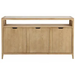 INTERIOR'S - Buffet bas 3 tiroirs bois beige - tallinn interior's