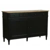 INTERIOR'S - Buffet bas bois noir - manoir interior's